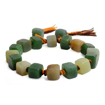 YINXIANGMOU Hetian Jade Bracelets Pale Greenish White Jade Men's