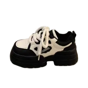 PARK DANCE Height Increasing Low Top Chunky Sneakers Women's Black