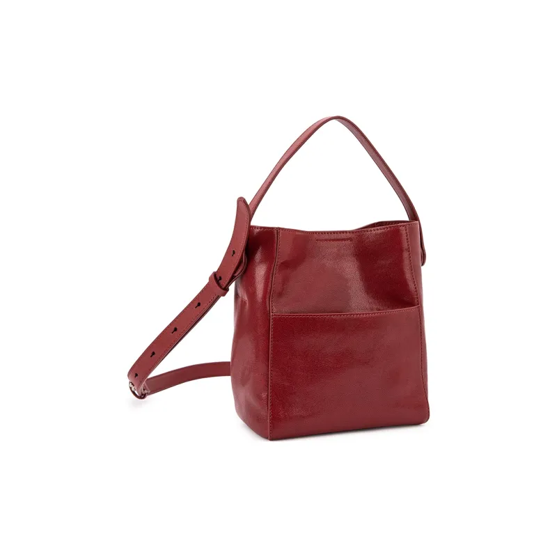 VENOF Cow Leather Bucket Bags Handbags Medium Size Women's Multicolor-12