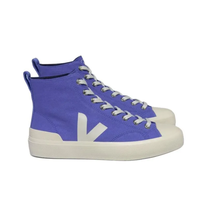 VEJA Wata II High-Top Canvas Shoes Unisex Blue-3