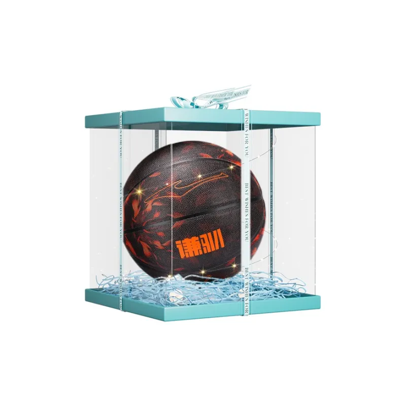 Erke Qian Xun Collection PU Basketball Black Orange Size 7 Ball Training Match Unisex-6