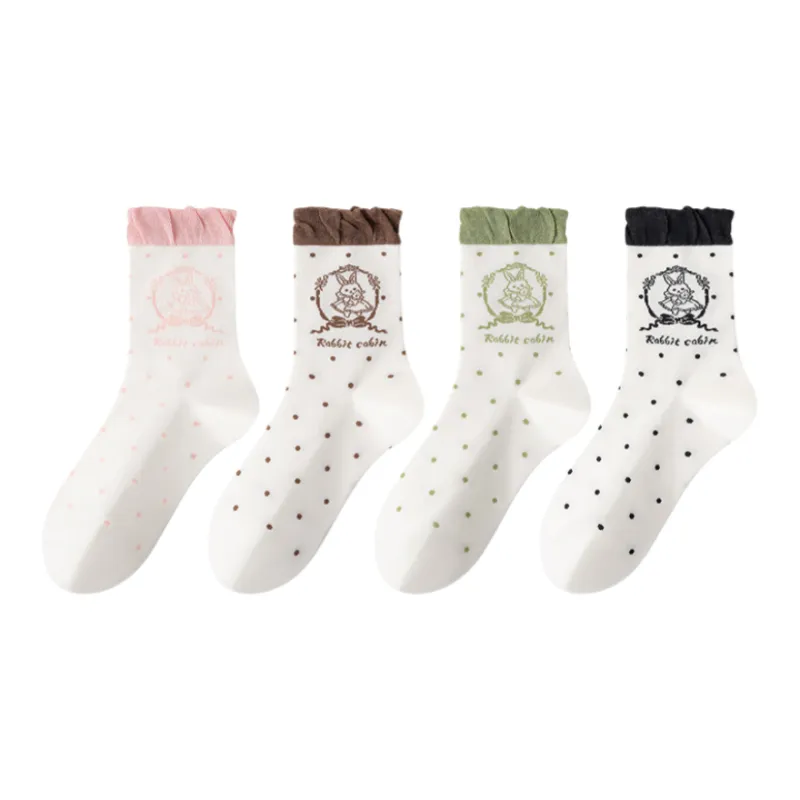 Yalu Mid Calf Socks Women's 4 Pack-6