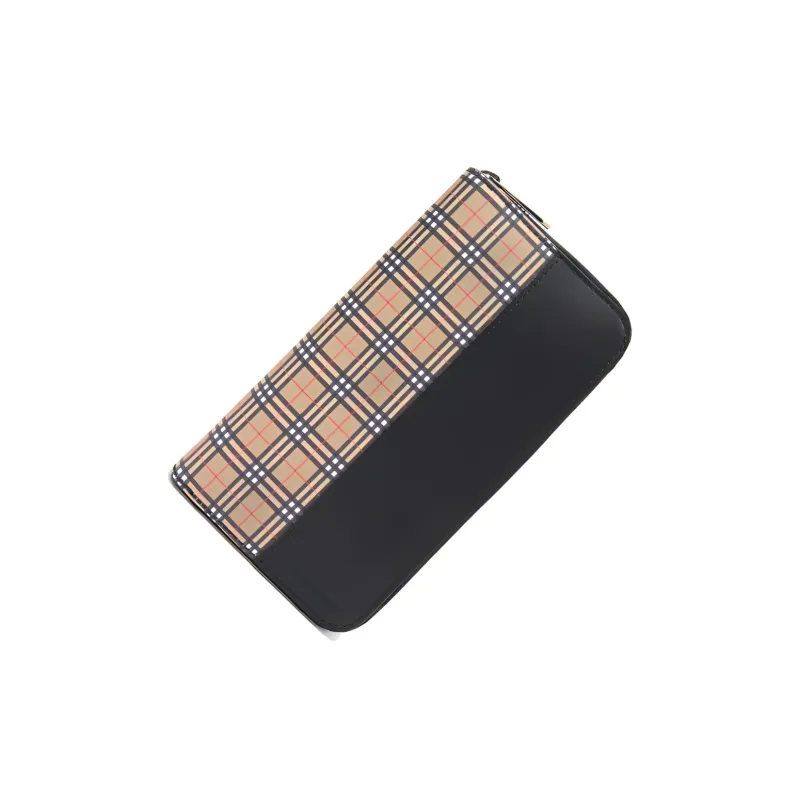 Burberry Cow Leather Wallet Large Size Men's Multicolor-2