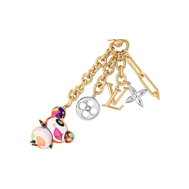 LOUIS VUITTON Takashi Murakami Village Co-Financing Metal Chain Bag Accessory Women's Gold-1