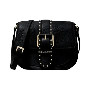 MICHAEL KORS Lillian Cow Leather Shoulder Bag Women's Black