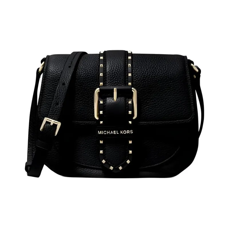 MICHAEL KORS Lillian Cow Leather Shoulder Bag Women's Black-0