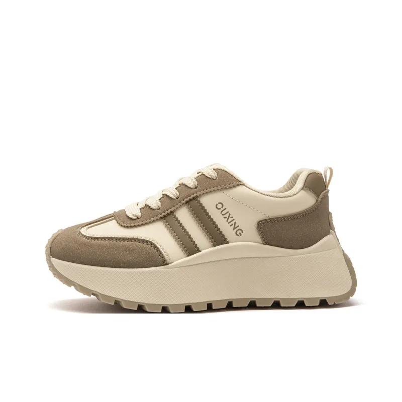 MIIRACER Shock Absorbers With Slip Resistant And Abrasion Resistant Properties Low Top Chunky Sneakers Women's-5
