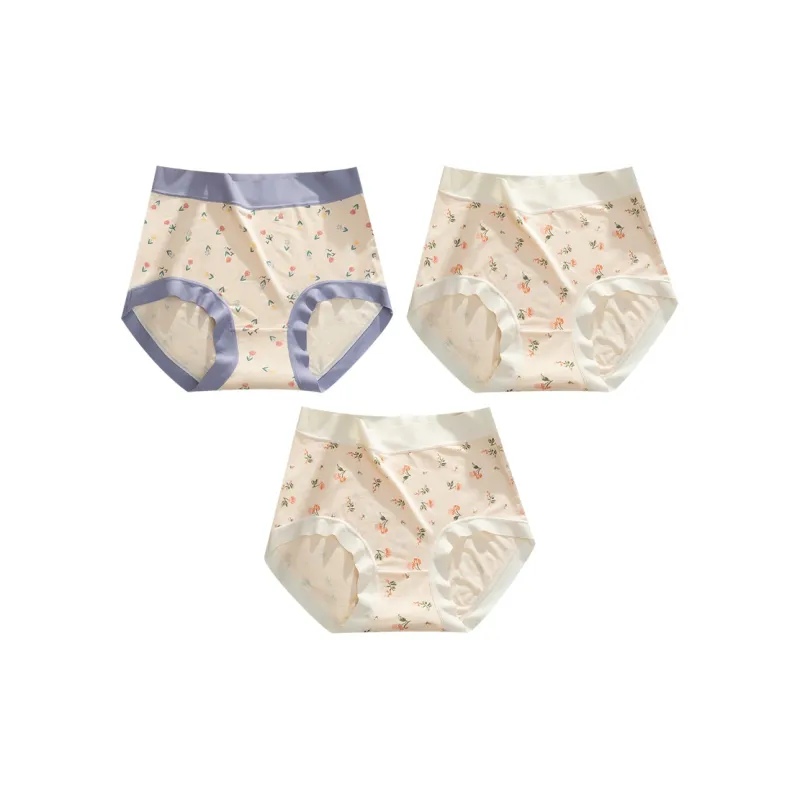 MADALLO Underpants Women's 1 Pack Sky Blue Floral-20