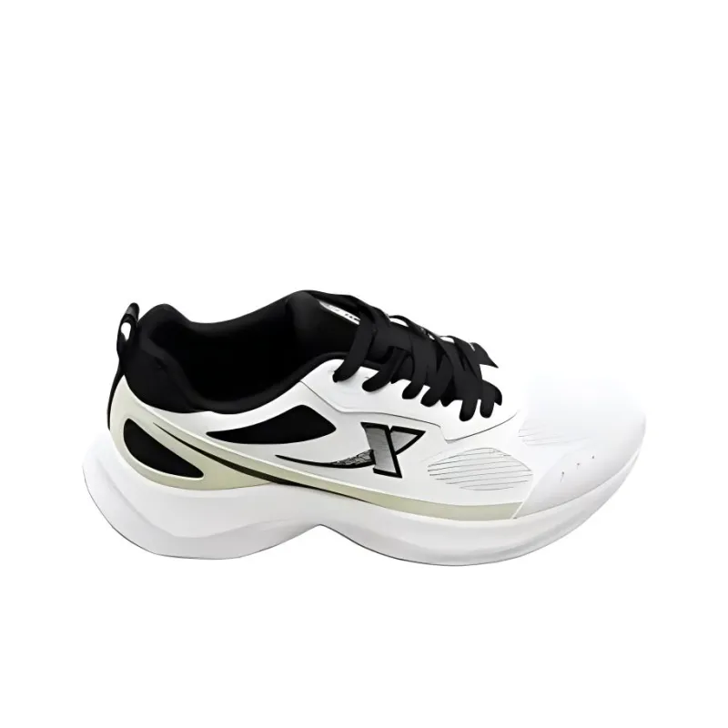 XTEP Cushioning Anti Slip And Wear Resistant Low Top Running Shoes Men's White Black Green-1