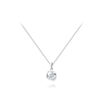 KUMET Zircon Necklaces Women's Same For Couples
