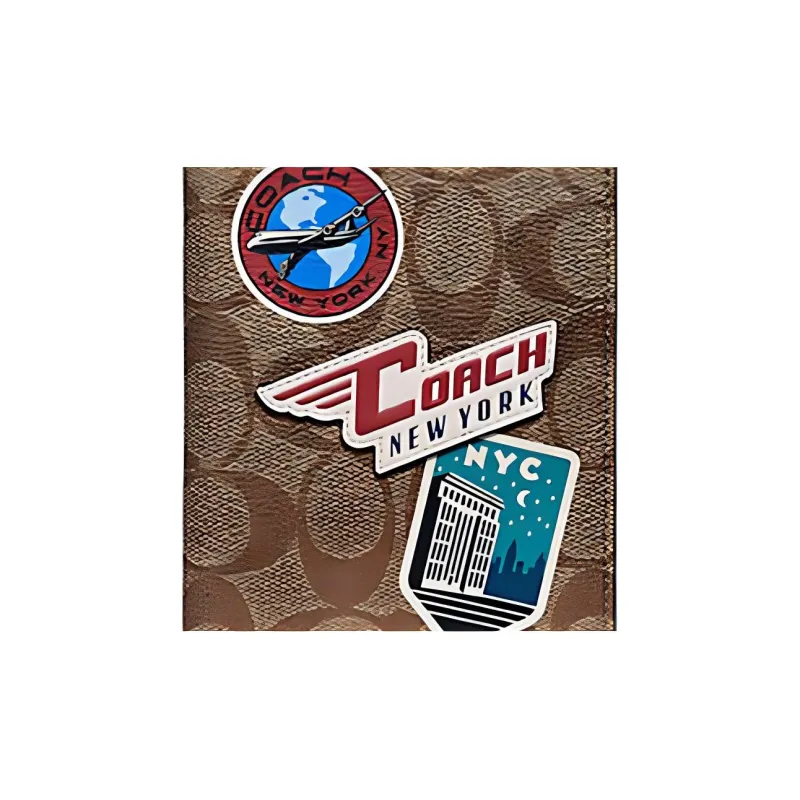 COACH Passport Case Passport Holders Khaki-1