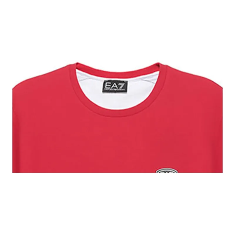 EMPORIO ARMANI EA7 T Shirt Men's Red White-2