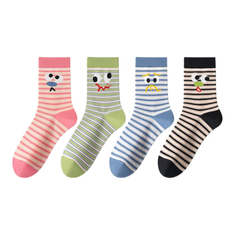 Yalu Mid Calf Socks Women's 4 Pack-3