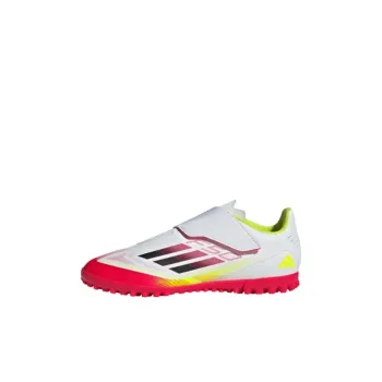 Adidas Anti Slip Wear Resistant Low Top Kids' Soccer Shoes White/Black/Bright Yellow Fluorescent Kids'
