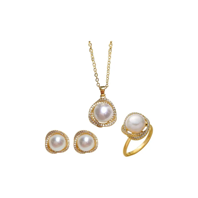 NATURALLYJOJO Zircon Necklaces Women's White/Gold-0