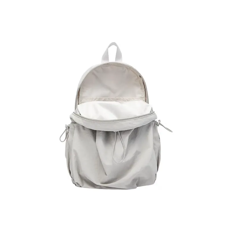 Anta Washed Cloth Backpack Medium Size Unisex Night Mist Gray-3