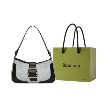Bansusu PU Shoulder Bag Women's Denim Silver/Denim Brown/Denim Black