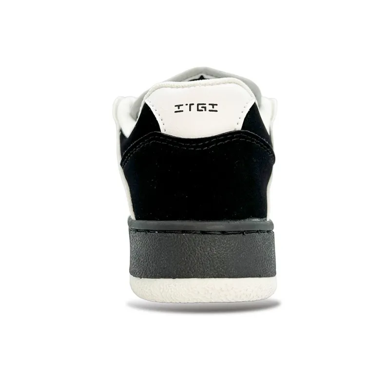 ITGI Slip Resistant Cushioning Low Top Skateboard Shoes Unisex White Red Black-4