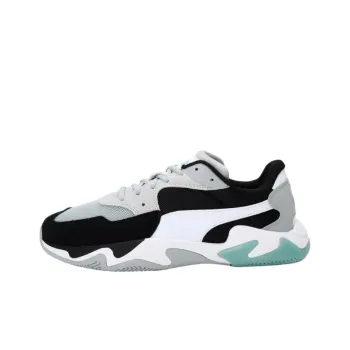 PUMA Storm Anti Slip Wear Resistant Low Top Casual Running Shoes Men's Black White