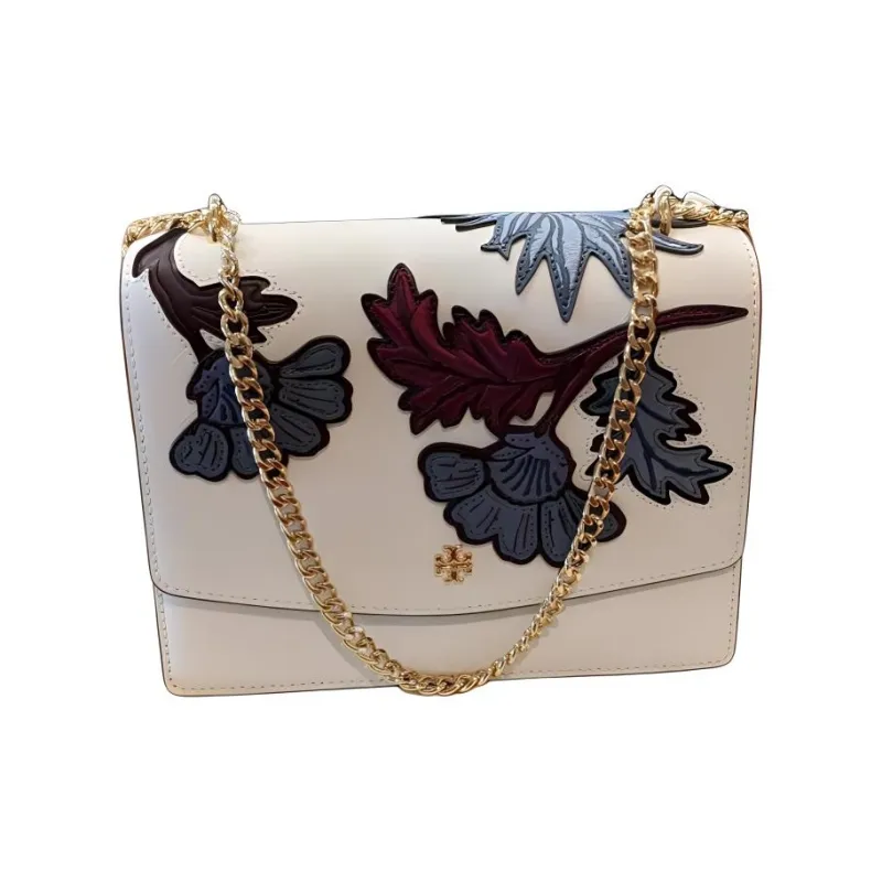 TORY BURCH Emerson Leather Shoulder Bag Crossbody Bag Mini Women's White-1