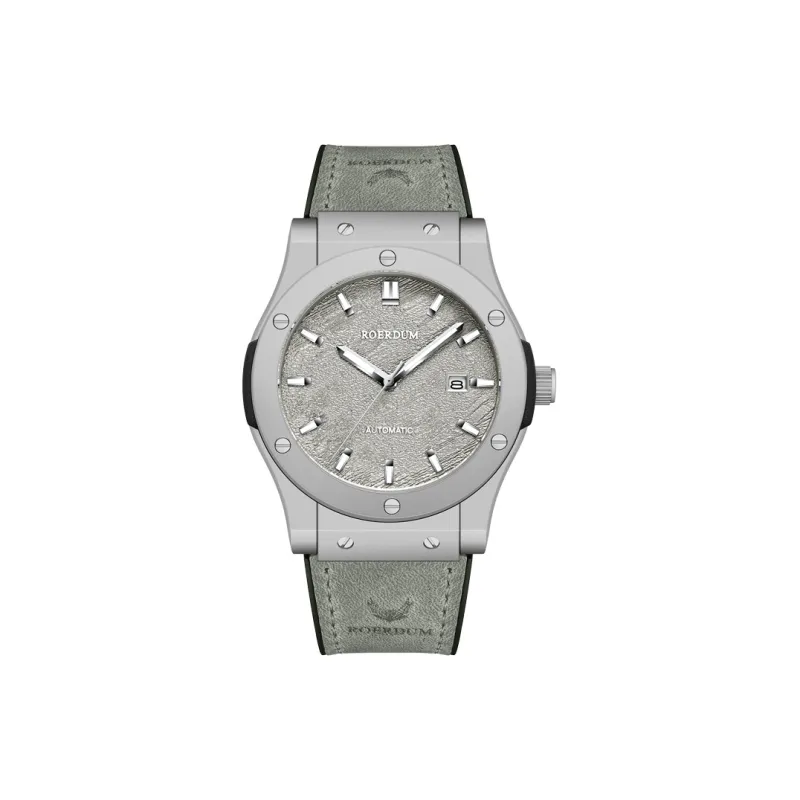 ROERDUM Adventurer Collection Desert Gray Mechanical Movement Genuine Leather Strap Watch Men's Watches Silver Dial-6