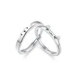 Cute Cat and Dog Couple Rings-Sterling Silver
