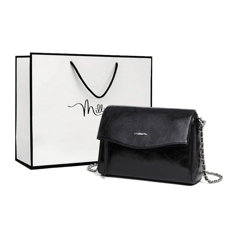 MILLIE'S Synthetic Leather Shoulder Bag Crossbody Bag Hobo Bag Regular Women's Black-0