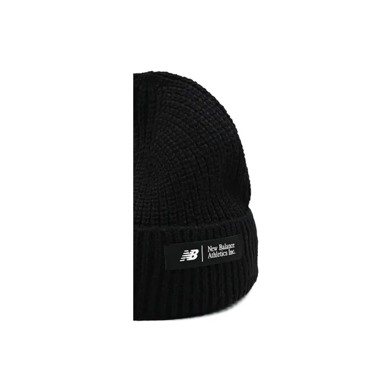New Balance Acrylic, Polyester, Sheep Wool, Knitted Fabric Beanies Unisex Black-2