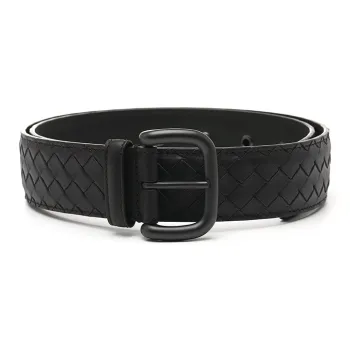 Bottega Veneta Cow Leather Leather Belts Men's Coffee 4CM