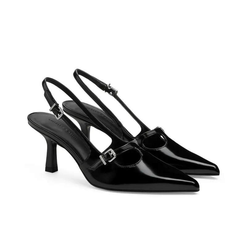 CHARLES&KEITH Small Ck Slim Heel High Heel Sandal 7cm Women's-1