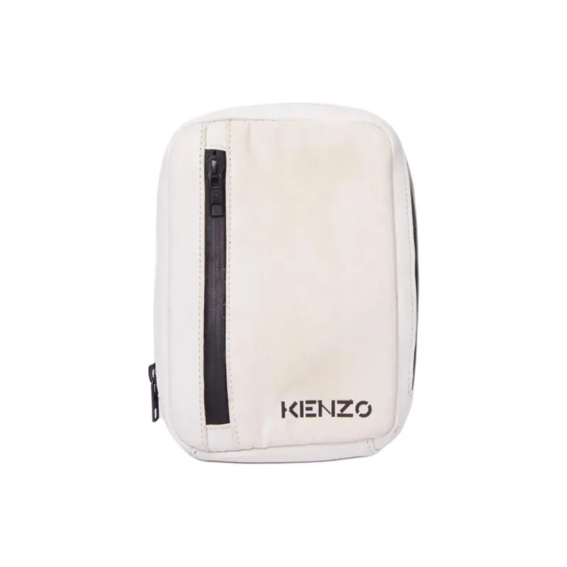 KENZO Nylon Cell Phone Pouch Shoulder Bag Crossbody Bag Men's White-0