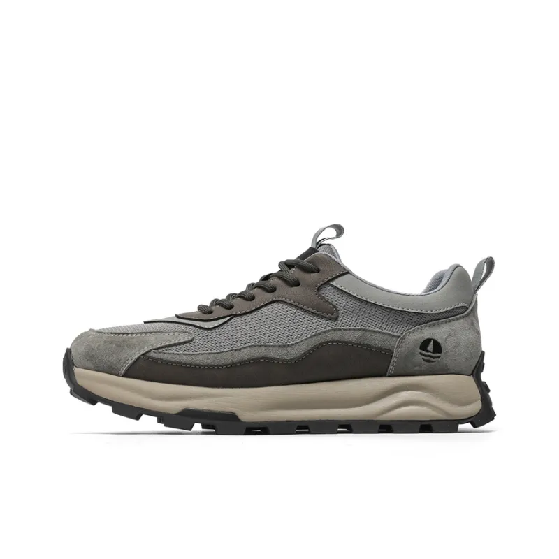 NAVIGARE Small Sailboats Height Increasing Low Top Casual Shoes Men's Gray-0