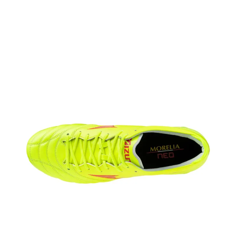 Mizuno Morelia Neo 4 Anti Slip Wear Resistant Soccer Shoes Unisex Yellow-2