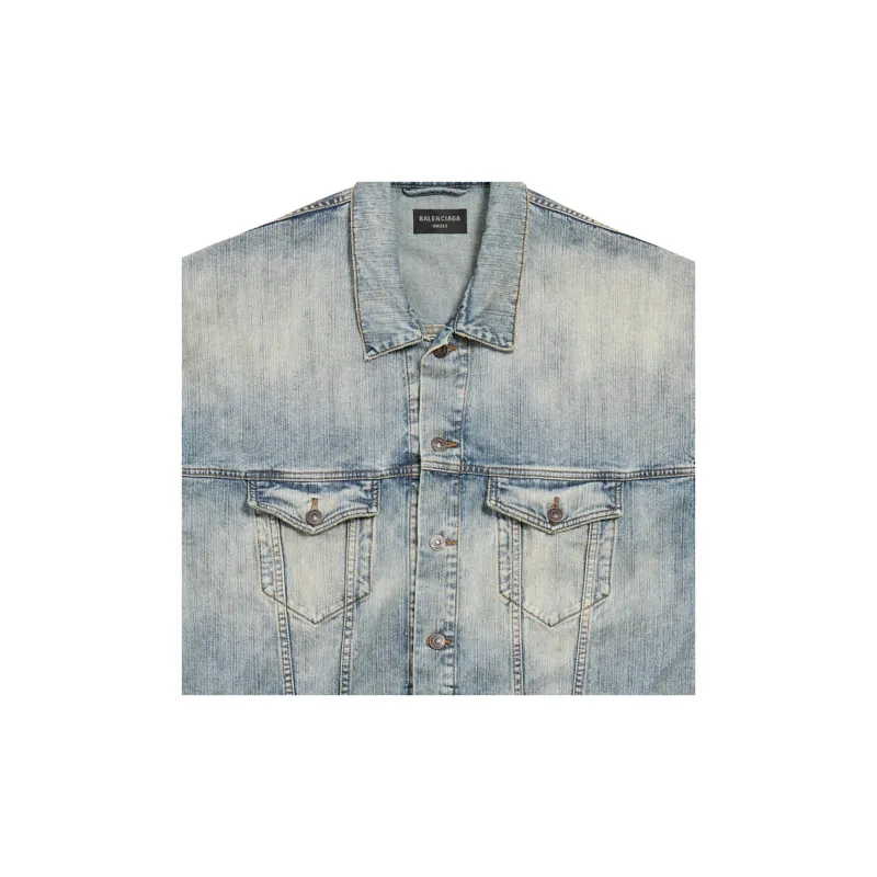 Balenciaga Denim Jacket Men's Blue-6