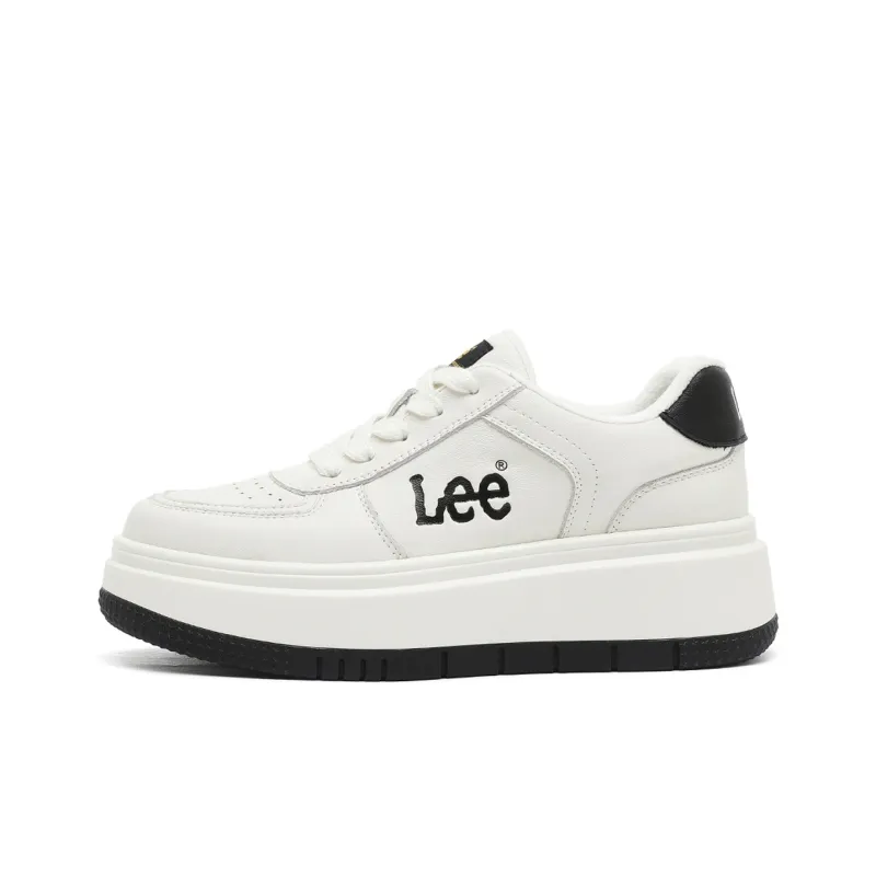 Lee Small White Shoes Low-Top Skateboard Shoes Women's-0