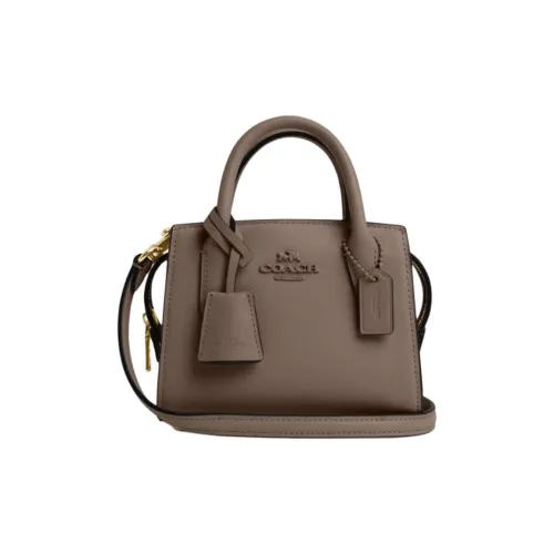 COACH ANDREA Calfskin One Shoulder Handbag Mini Women's Tan