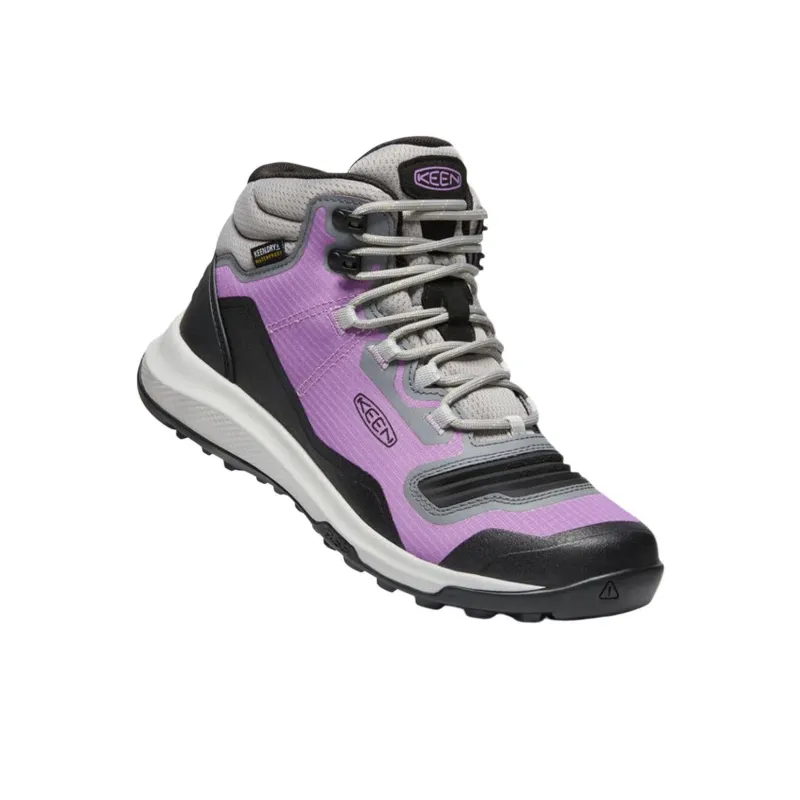 KEEN Anti Slip Wear Resistant Mid Top Hiking Shoes Women's Gray Purple-1