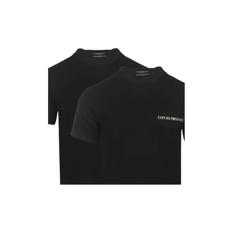 EMPORIO ARMANI SS23 T Shirt Men's 2 Pack Black-3