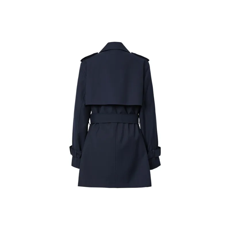Hopeshow Trench Coat Women's Navy Blue-1