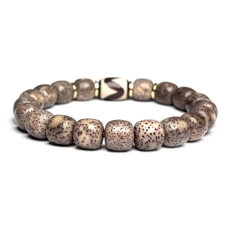 MOUNTAINS AND MANS Star Moon Bodhi Seeds New Chinese Style Good Luck Beaded Bracelet Unisex-6