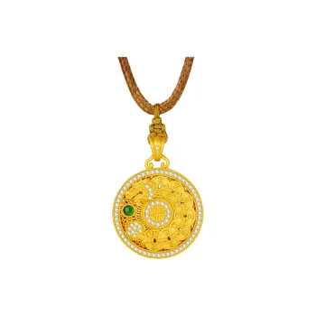 I Do S925 Silver Necklace Ba Bao Luo Pan Fortune And Wealth Auspicious And Smooth Fortune And Wealth Women's