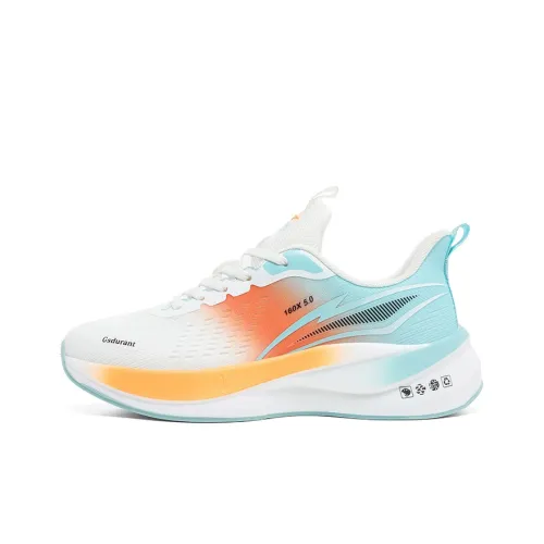 Gaius Durant Cushioning, Abrasion Resistant, Slip Resistant Low Top Supercritical Running Shoes Unisex Green Orange