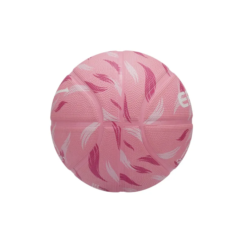 Erke Feather Light Collection Rubber Basketball Pink Size 7 Ball No. 5 Ball Training Match Unisex-2
