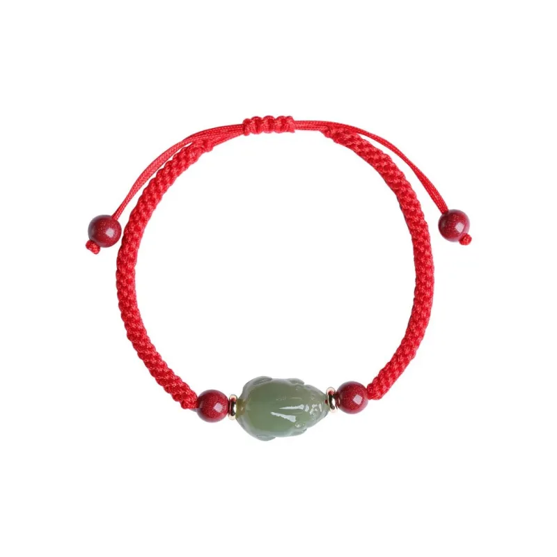 BYTHERE Hetian Jade Bracelets Pale Greenish White Jade Unisex-0