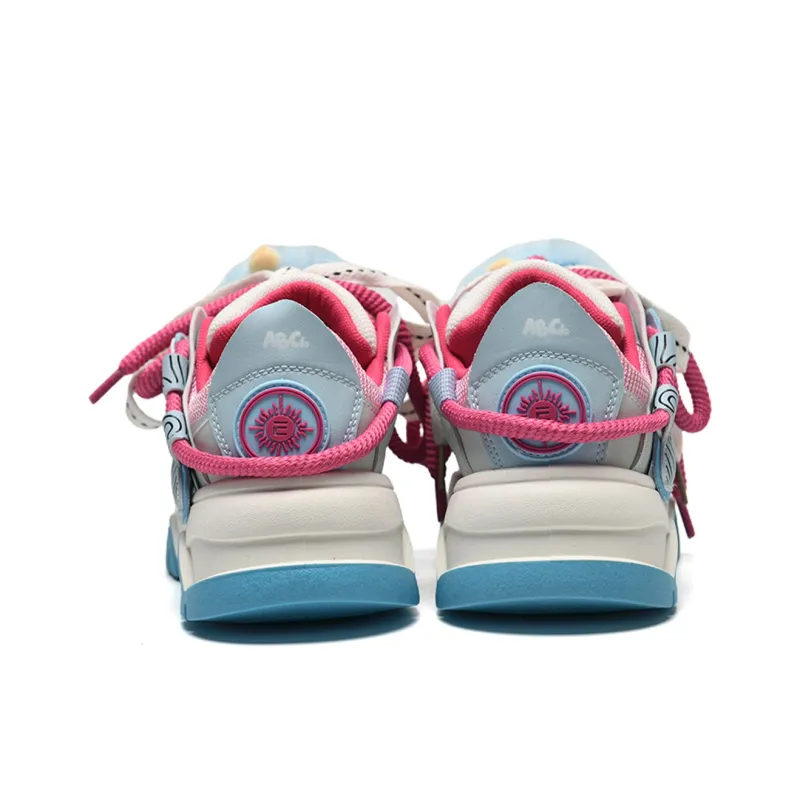 ABCIO Slip Resistant, Waterproof, Lightweight Support Low Top Skateboard Shoes Women's Ice Lake Blue-5