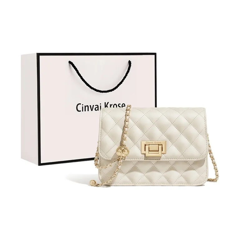 Simvay Clos Cow Leather Patchwork Synthetic Leather Shoulder Bag Crossbody Bag Medium Size Women's Black/Ecru-4