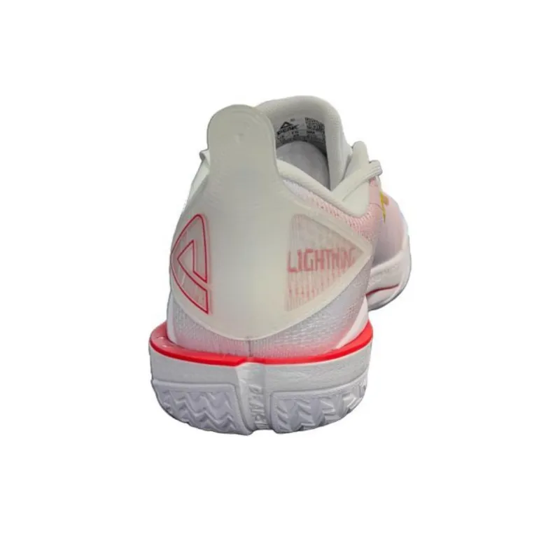 PEAK Lightning 11 Slip Resistant Low Top Basketball Shoes Men's White Red-1