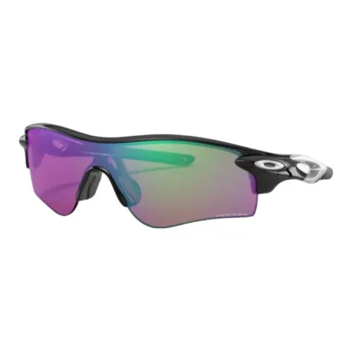 Oakley Polycarbonate Irregular Shape Sunglasses Unisex Black