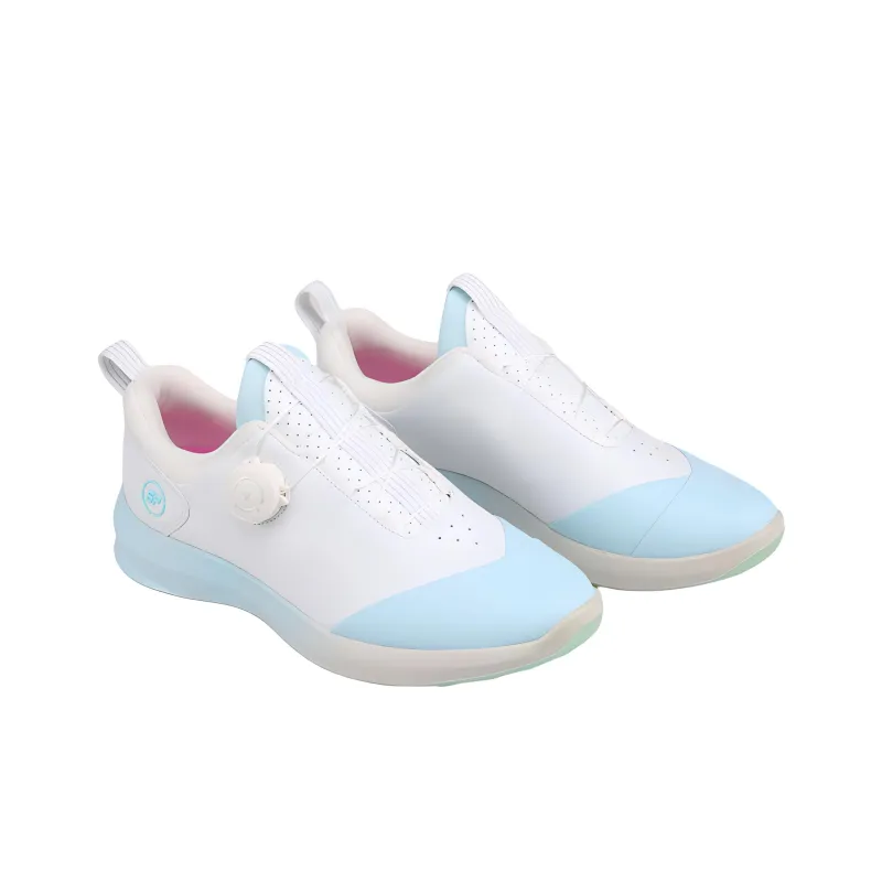 SOUTHPORT Cushioned Waterproof And Breathable Low-Top Golf Shoes Unisex White Blue-1