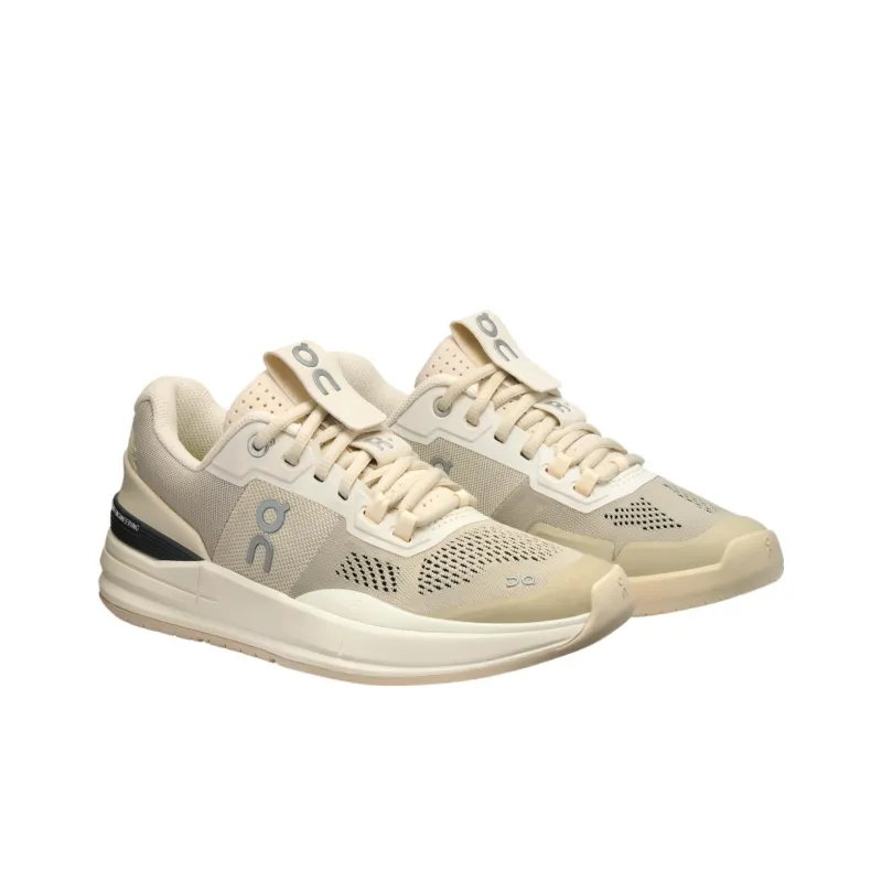 On The Roger Pro Anti Slip Wear Resistant Low Top Tennis Shoes Women's Beige Yellow-2